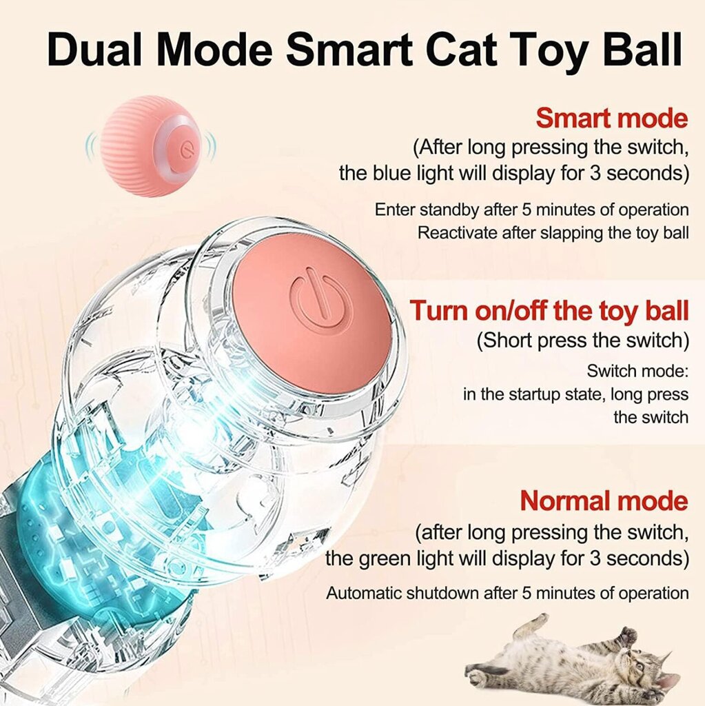 Interaktiivinen älypallo kissoille Smart Cat Ball hinta ja tiedot | Kissan lelut | hobbyhall.fi