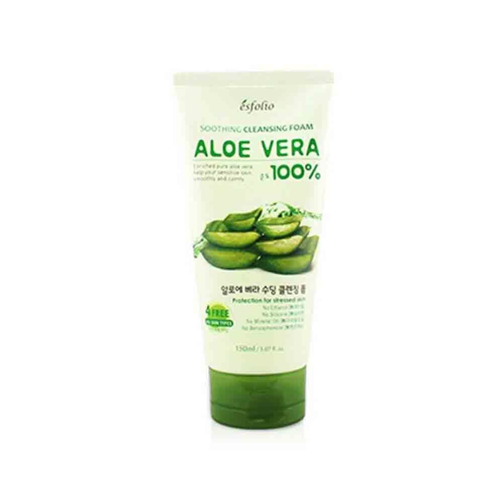 Esfolio Aloe Vera rauhoittava puhdistusvaahto aloe veralla hinta ja tiedot | Kasvojen puhdistusaineet | hobbyhall.fi