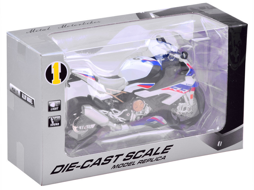 Diacast-lelu valkoinen moottoripyörä hinta ja tiedot | Poikien lelut | hobbyhall.fi