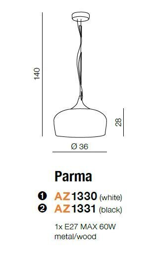 Riippuvalaisin Azzardo Parma AZ1331 hinta ja tiedot | Riippuvalaisimet | hobbyhall.fi