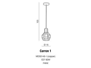 Riippuvalaisin Azzardo AZ1659 Carron 1 hinta ja tiedot | Riippuvalaisimet | hobbyhall.fi