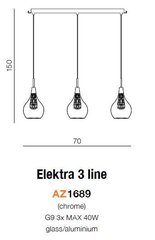 Riippuvalaisin Azzardo AZ1689 Elektra 3 hinta ja tiedot | Riippuvalaisimet | hobbyhall.fi