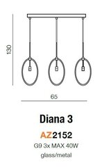 Azzardo riippuvalaisin Diana 3 AZ2152 hinta ja tiedot | Riippuvalaisimet | hobbyhall.fi