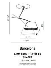Azzardo lampun runko Barcelona AZ2288 hinta ja tiedot | Riippuvalaisimet | hobbyhall.fi