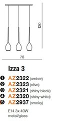 Azzardo riippuvalaisin Izza AZ2320. hinta ja tiedot | Riippuvalaisimet | hobbyhall.fi
