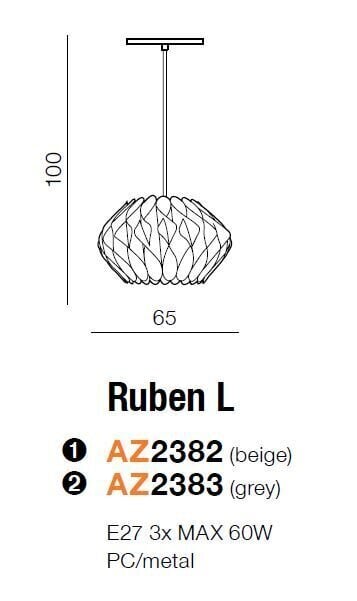 Riippuvalaisin Azzardo Ruben L AZ2382 hinta ja tiedot | Riippuvalaisimet | hobbyhall.fi