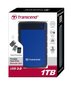 Ulkoinen kiintolevy Transcend StoreJet 25H3 1TB 2,5 "USB 3.0, sininen hinta ja tiedot | Ulkoiset kovalevyt | hobbyhall.fi