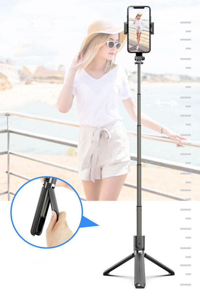 3-in-1 Gimbal 360° Kuvanvakain Selfie-tikku Jalusta Tripod hinta ja tiedot | Puhelintelineet | hobbyhall.fi