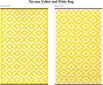 Green Decore matto, 90x150 cm, keltainen/valkoinen hinta ja tiedot | Isot matot | hobbyhall.fi