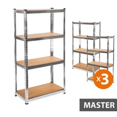 Sandėliavimo lentynos stelažai 180x120x60 MASTER (3 vnt) hinta ja tiedot | Varastohyllyt | hobbyhall.fi