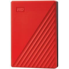 WD My Passport 4TB, USB 3.2, punainen hinta ja tiedot | Ulkoiset kovalevyt | hobbyhall.fi