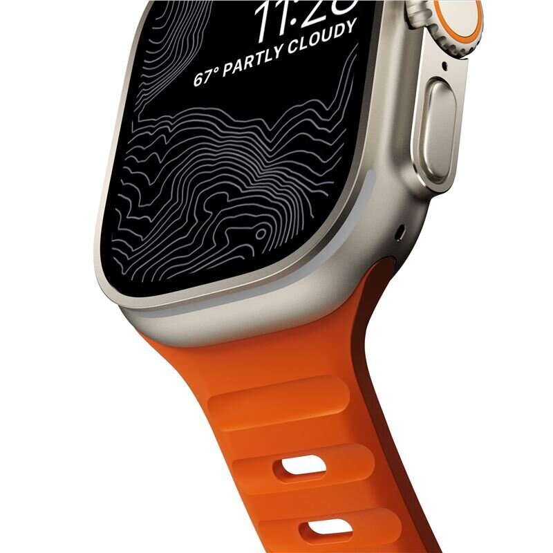 Nomad Sport hihna M/L Apple Watch 45/44/42mm, oranssi hinta ja tiedot | Älykellojen ja aktiivisuusrannekkeiden lisätarvikkeet | hobbyhall.fi