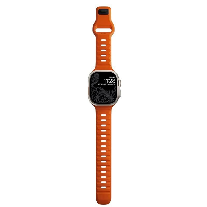 Nomad Sport hihna M/L Apple Watch 45/44/42mm, oranssi hinta ja tiedot | Älykellojen ja aktiivisuusrannekkeiden lisätarvikkeet | hobbyhall.fi