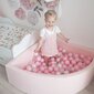 KiddyMoon pehmeä pallomeri neljännes kulmikas 90x30cm/200 palloa ∅ 7cm , vaaleanharmaa: valkoinen/harmaa/mintti hinta ja tiedot | Vauvan lelut | hobbyhall.fi