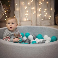 KiddyMoon 90x30cm (ei palloja) pyöreä pallomeri, tummanharmaa hinta ja tiedot | Vauvan lelut | hobbyhall.fi