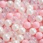 KiddyMoon 90x30cm/200 palloa ∅ 7cm pallomeri, vaaleanpunainen: vaaleanpunainen/helmi/läpinäkyvä hinta ja tiedot | Vauvan lelut | hobbyhall.fi