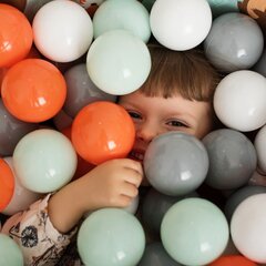 KiddyMoon pehmeä pallomeri pyöreä 90x30cm/300 pallot ∅ 7cm , kettu, vihreä hinta ja tiedot | Vauvan lelut | hobbyhall.fi