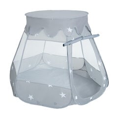 Selonis leikkiteltta pallomeri 105x90cm/100 palloa, harmaa:valkoinen/harmaa/mintti hinta ja tiedot | Lasten leikkimökit ja -teltat | hobbyhall.fi