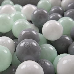 KiddyMoon pehmeät muoviset leikkipallot 200 palloa/6cm-2.36in värikäs , valkoinen/harmaa/mintti hinta ja tiedot | Vauvan lelut | hobbyhall.fi