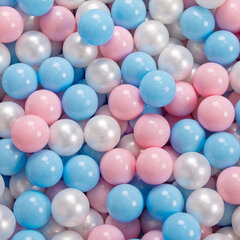KiddyMoon 300 ∅ 7cm/2.75in pehmeät muoviset leikkipallot , baby blue/light pink/pearl hinta ja tiedot | Vauvan lelut | hobbyhall.fi