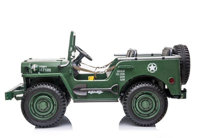 Jeep JH101, vihreän värinen lasten sähköauto hinta ja tiedot | Lasten sähköautot | hobbyhall.fi