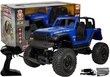 Jeeppi 4x4 kaukosäätimellä, 1:8, sinisen värinen, 3+ vuotiaille lapsille hinta ja tiedot | Poikien lelut | hobbyhall.fi