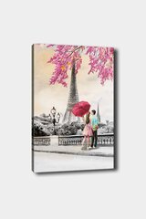 Jäljennös kankaalle Pari sateenvarjon kanssa Pariisissa hinta ja tiedot | Taulut | hobbyhall.fi