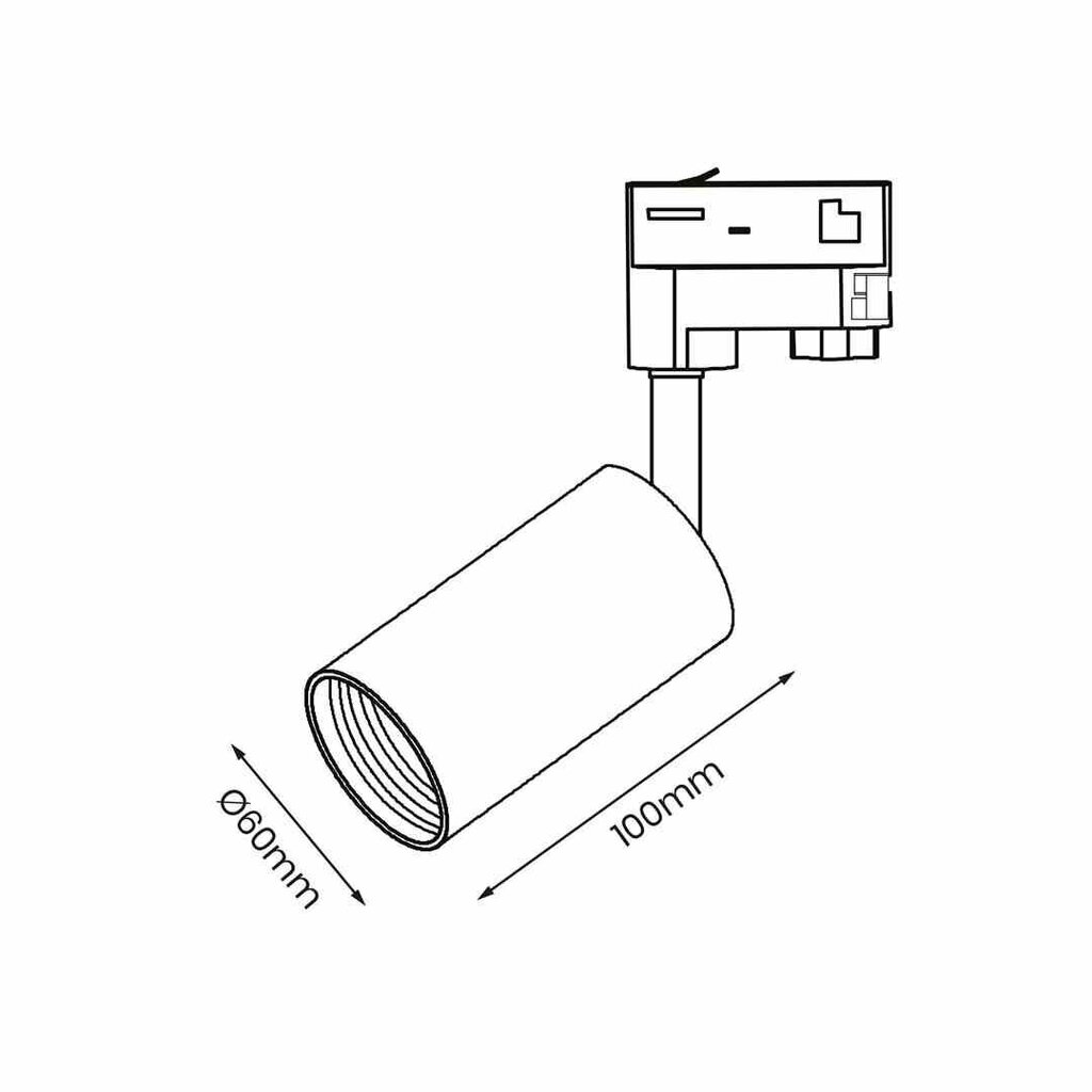 Milagro kattovalaisin Pipe Track Spot Light Musta hinta ja tiedot | Kattovalaisimet | hobbyhall.fi