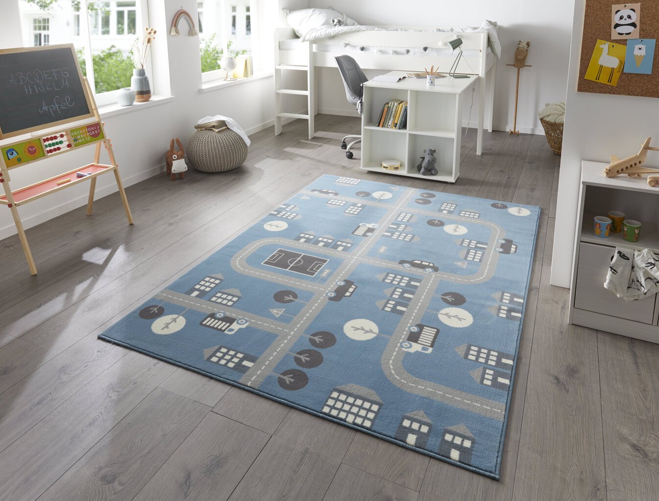 Lastenhuoneen matto Town, 160x220 cm hinta ja tiedot | Isot matot | hobbyhall.fi