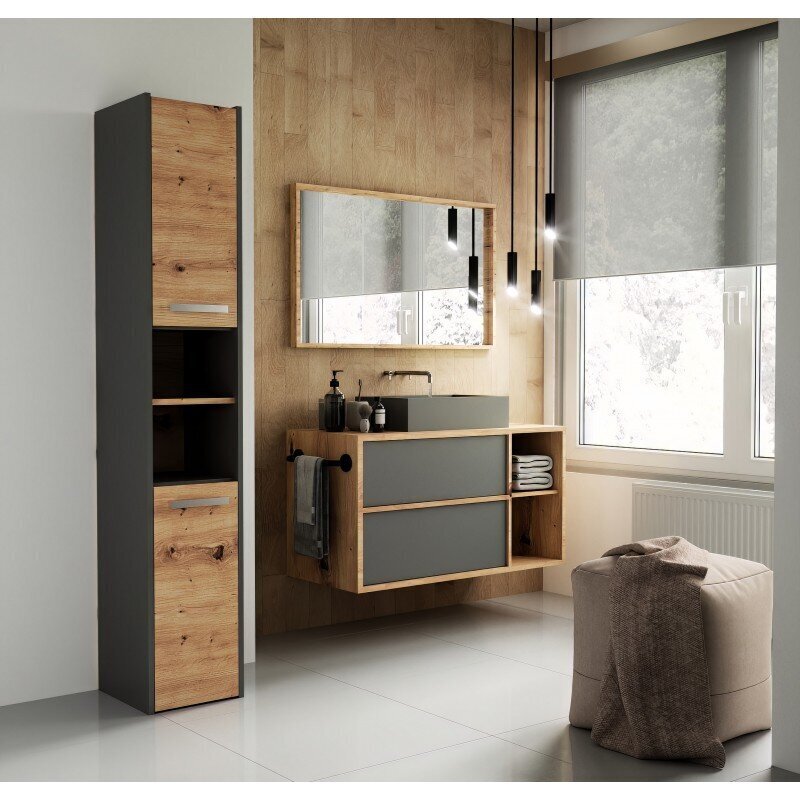 Kylpyhuonekaappi Top E Shop S30, ruskea hinta ja tiedot | Kylpyhuonekaapit | hobbyhall.fi