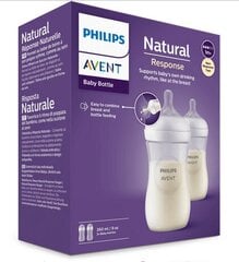 Philips Avent Natural Response SCY903/02, 260 ml, 2 kpl pulloja hinta ja tiedot | Tuttipullot ja tarvikkeet | hobbyhall.fi