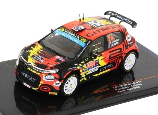 Citroen C3 Rally 2 #24 WRC2 Rallye Ypern 2022 S.Lefebvre/A.Malfoy IXO 1:43 RAM877 hinta ja tiedot | Pienoismallit | hobbyhall.fi