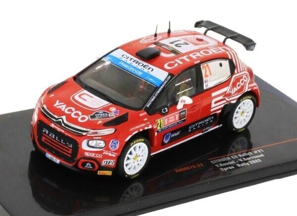 Citroen C3 Rally 2 #21 WRC2 Rallye Ypern 2022 Y.Rossel/B.Boulloud IXO 1:43 RAM878