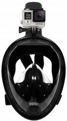 Sukellus- ja snorklausmaski, jossa täysi kasvot peittävä rakenne, koossa S/M ja väriltään musta hinta ja tiedot | Sukellusmaskit | hobbyhall.fi