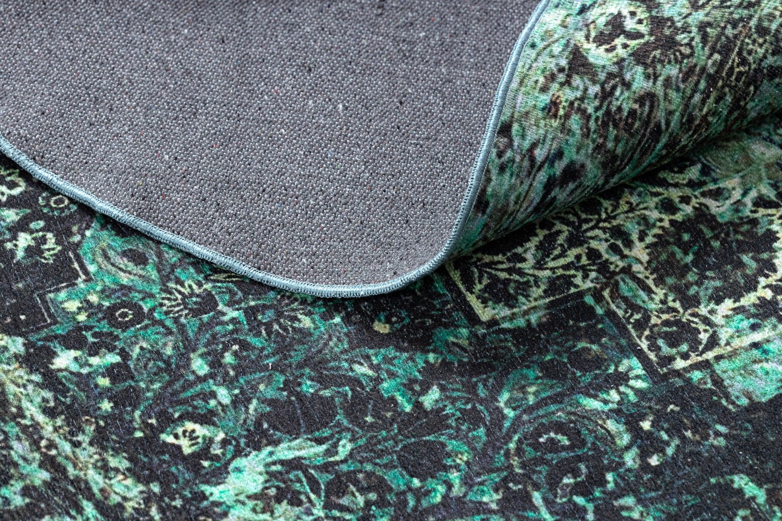 ANTIKA matto ympyrä ancret oldcooper, moderni koriste, pestävä - vihreä hinta ja tiedot | Isot matot | hobbyhall.fi