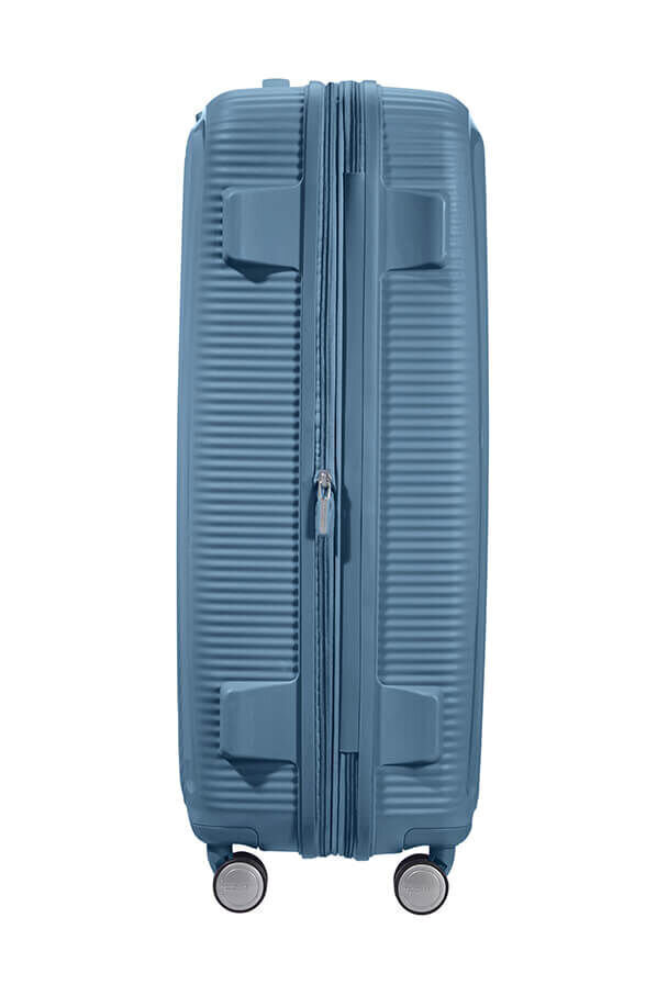 American Tourister keskikokoinen matkalaukku Soundbox Spinner Expandable 67cm, harmaa hinta ja tiedot | Matkalaukut ja -kassit | hobbyhall.fi