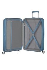 American Tourister keskikokoinen matkalaukku Soundbox Spinner Expandable 67cm, harmaa hinta ja tiedot | Matkalaukut ja matkakassit | hobbyhall.fi