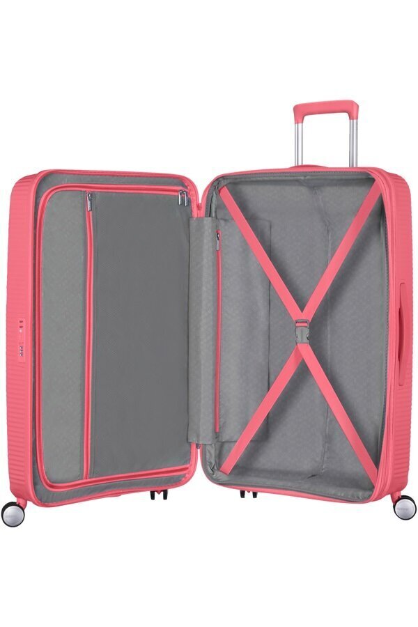 American Tourister lentolaukku Soundbox Spinner Expandable 55cm, pinkki hinta ja tiedot | Matkalaukut ja matkakassit | hobbyhall.fi