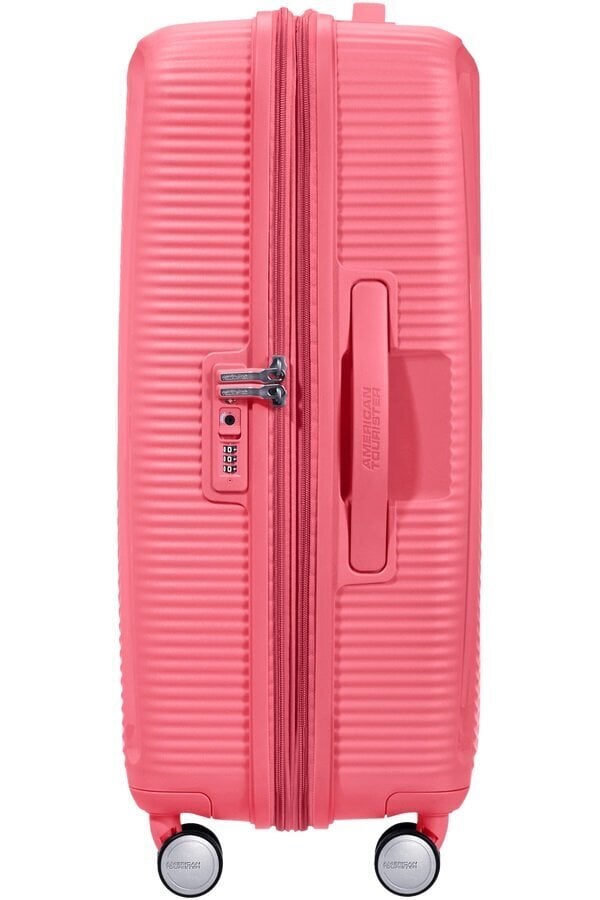 American Tourister iso matkalaukku Soundbox Spinner Expandable 77cm, pinkki hinta ja tiedot | Matkalaukut ja matkakassit | hobbyhall.fi