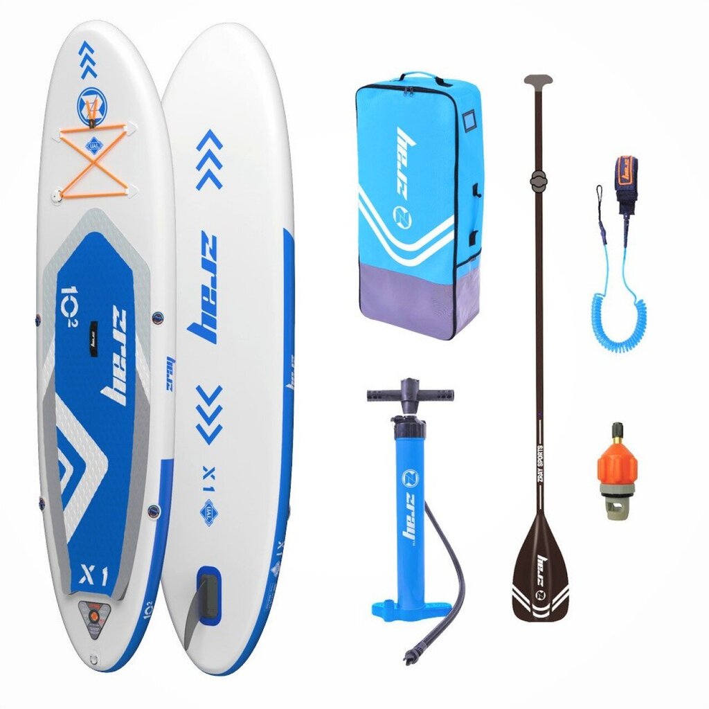 Ilmatäytteinen SUP-lauta Zray X-Rider X1 10'2 (3,10m), sininen hinta ja tiedot | SUP-laudat | hobbyhall.fi