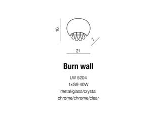 Azzardo-seinävalaisin Burn Chrome hinta ja tiedot | Seinävalaisimet | hobbyhall.fi