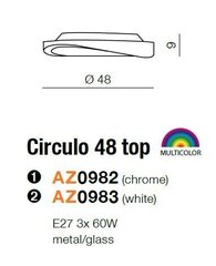 Azzardo seinävalaisin Circulo 48 Top White hinta ja tiedot | Seinävalaisimet | hobbyhall.fi