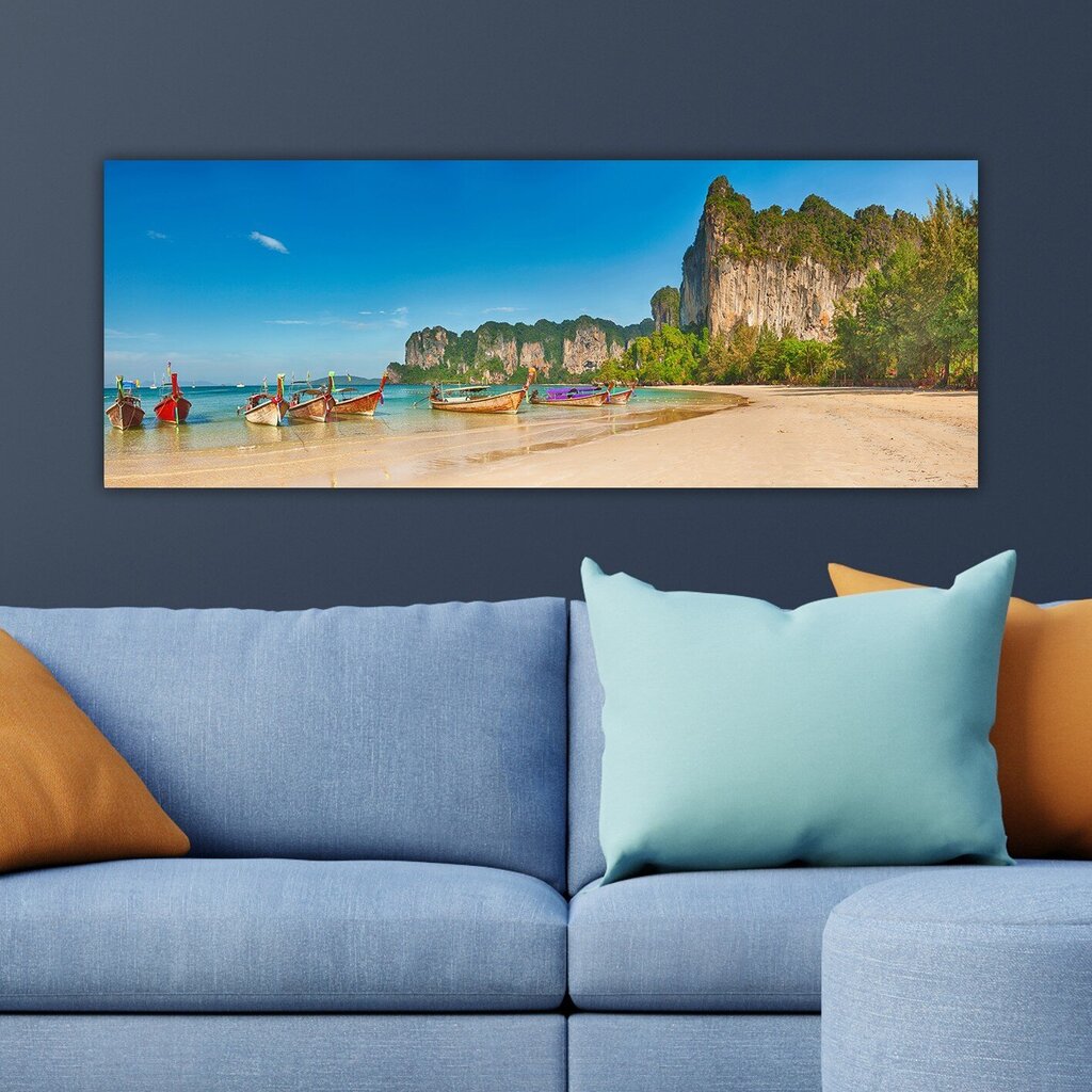 Sisustustaulu Railay West Beach, 80 x 30 cm hinta ja tiedot | Taulut | hobbyhall.fi