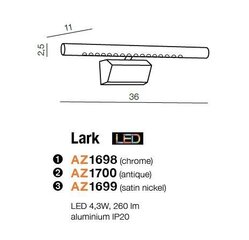 Seinävalaisin Azzardo AZ1699 Lark hinta ja tiedot | Seinävalaisimet | hobbyhall.fi