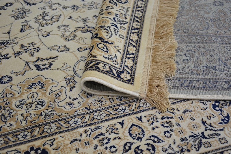 Matto WINDSOR 22915 ruusukkeet jacquard väri norsunluu/sininen hinta ja tiedot | Isot matot | hobbyhall.fi