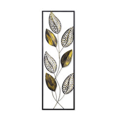 Seinäkoriste Metal Art Leaf, metallinen, 90 x 32 x 5 cm hinta ja tiedot | Sisustustuotteet | hobbyhall.fi