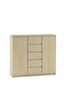 Lipasto ADRK Bente, 122x40x111,5 cm, ruskea/valkoinen hinta ja tiedot | Lipastot | hobbyhall.fi