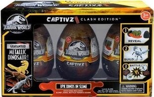 Slime-muna dinosauruksella Captivz Clash Edition, 3 kpl pakkauksessa, TM-JW-BESE3PK hinta ja tiedot | Poikien lelut | hobbyhall.fi