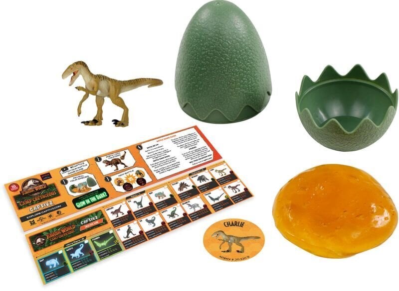 Slime-muna dinosauruksella Captivz Clash Edition, 3 kpl pakkauksessa, TM-JW-BESE3PK hinta ja tiedot | Poikien lelut | hobbyhall.fi