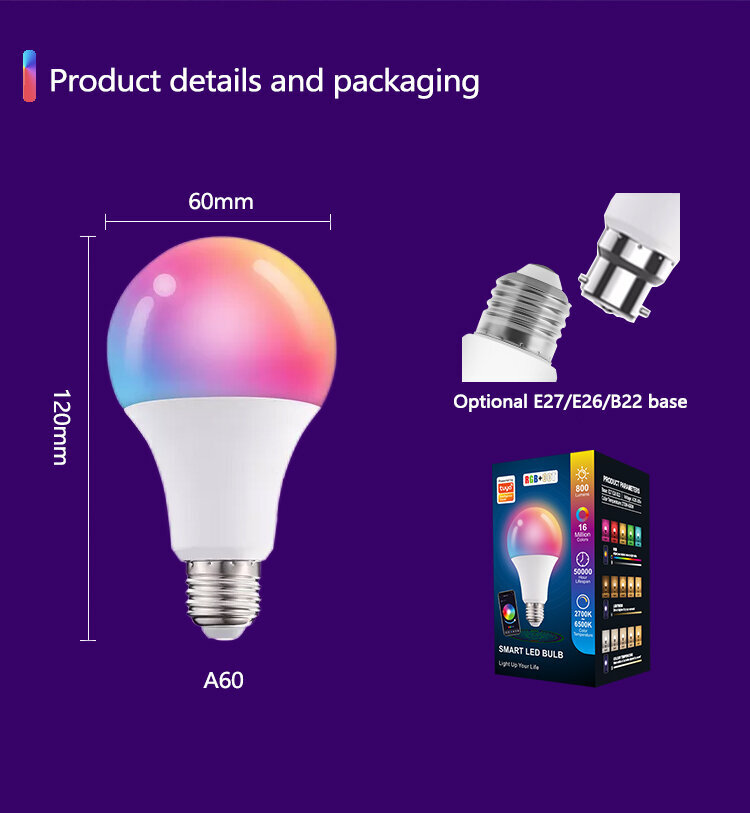 Moderni älykäs lamppu Smart Led Light Multi Color hinta ja tiedot | Lamput | hobbyhall.fi